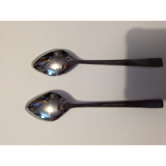 VTG CARLYLE Hong Kong stainless cameo pattern lot 2 teaspoons replacement - Picture 7 of 11